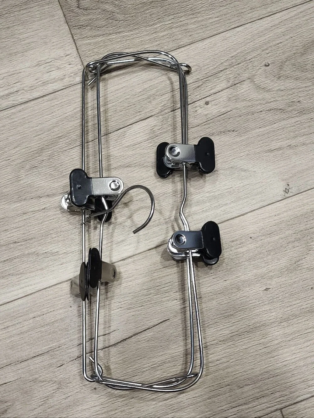 Metal Multi-Tier Pants/Skirt Hanger with Adjustable Clips - Silver